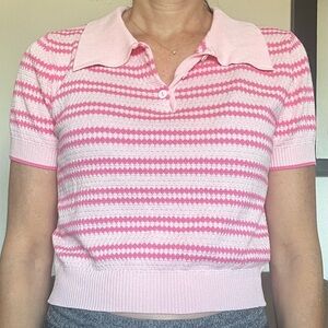 Pink striped Top